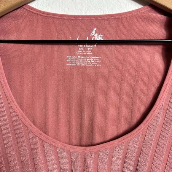 FREE PEOPLE LUCKY YOU LAYERING PINK TOP XS/SMALL BRAND NEW WITH TAGS - Picture 6 of 6
